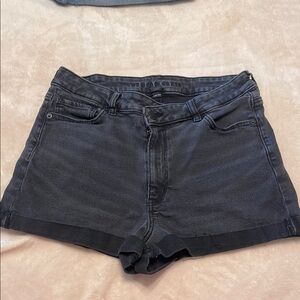 American Eagle Outfitters Black Jean Shorts High-Waisted Classic
